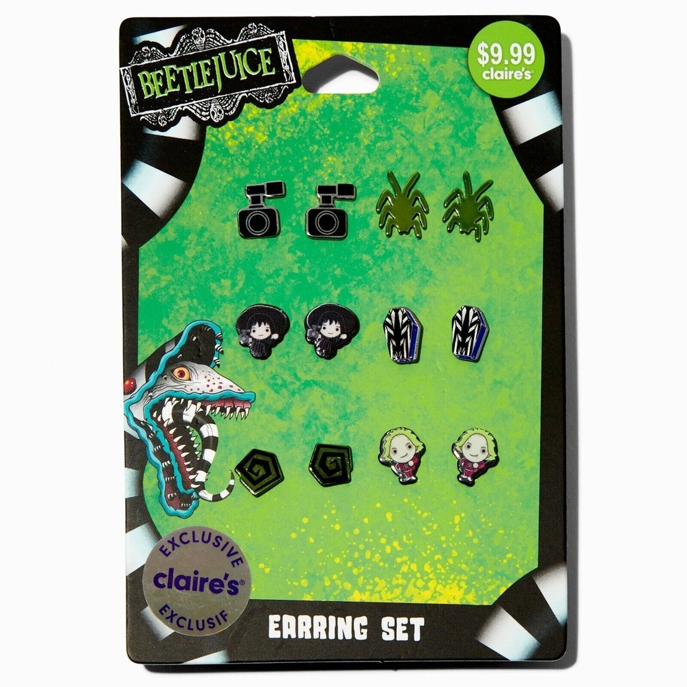 Beetlejuice™ Claire's Exclusive Stud Earrings - 6 Pack